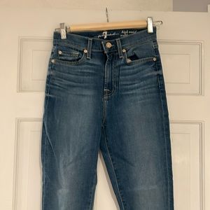 7 for all Mankind high rise skinny jeans in size 25